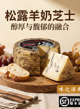 西班牙进口黑松露绵羊奶酪硬质干酪曼彻格芝士Manchego cheese