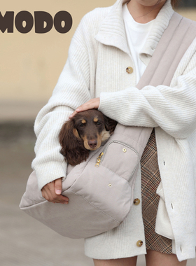 LMODO宠物外出包小体狗出行斜挎包猫包狗包便携式大容量狗外带包