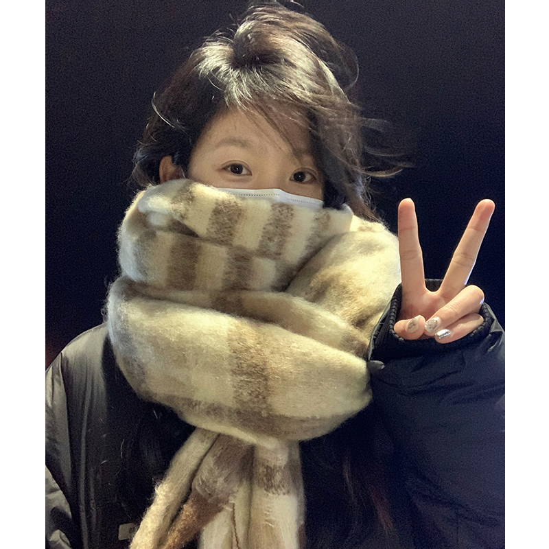 围巾女款2025新款冬季学生高级感