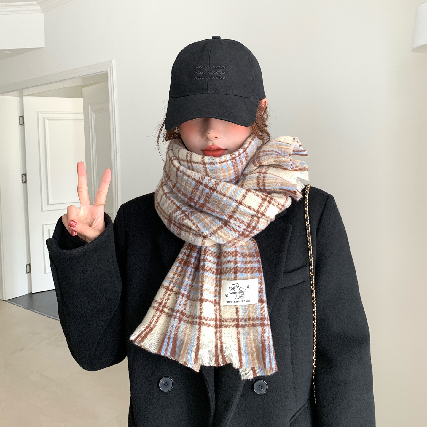 围巾女款2025新款冬季学生高级感