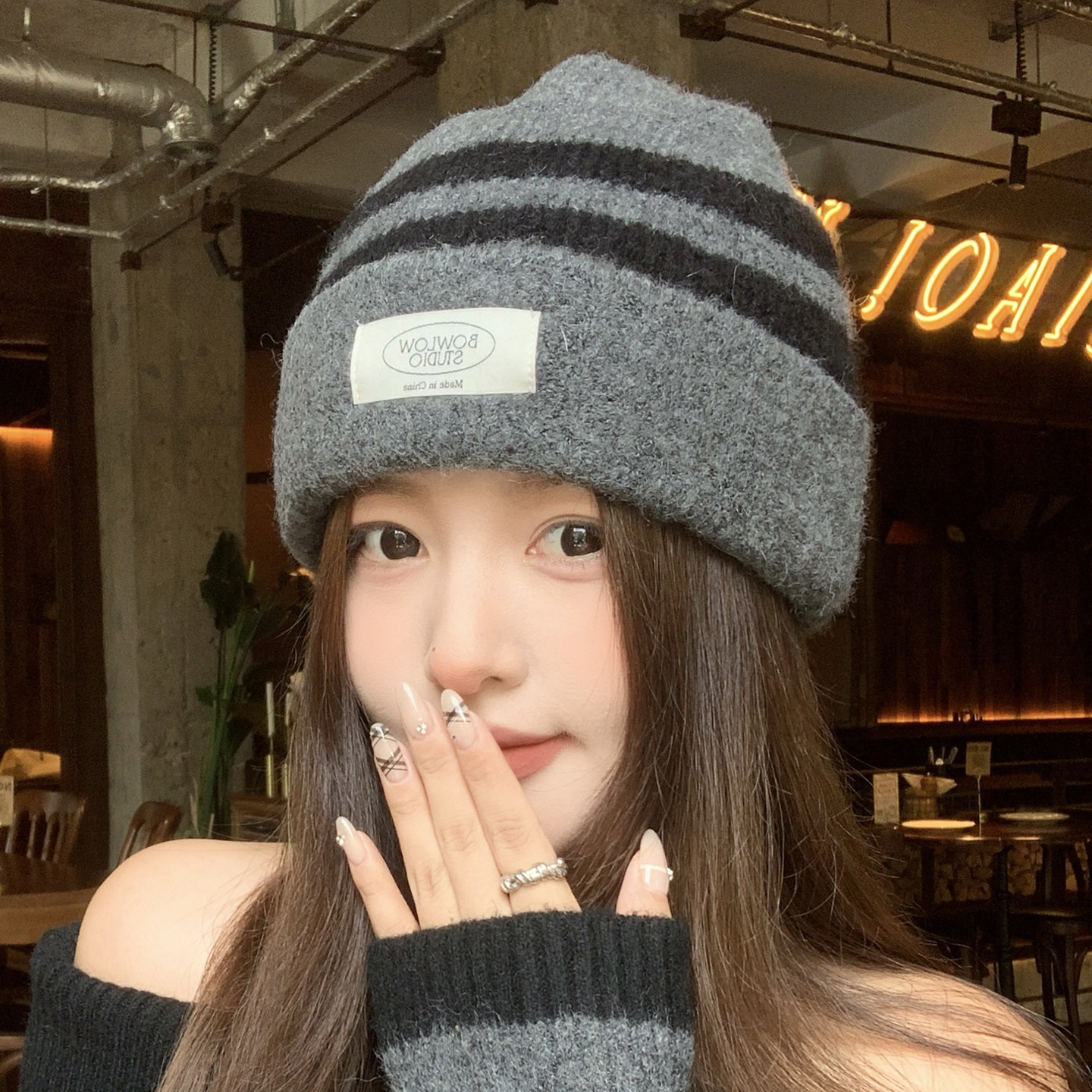 羊毛混纺帽子女款2025新款冬大头围显脸小适合方圆脸针织毛线冷帽,服饰配件/皮带/帽子/围巾,帽子,淘宝优惠券,粉丝福利购,淘宝优惠卷