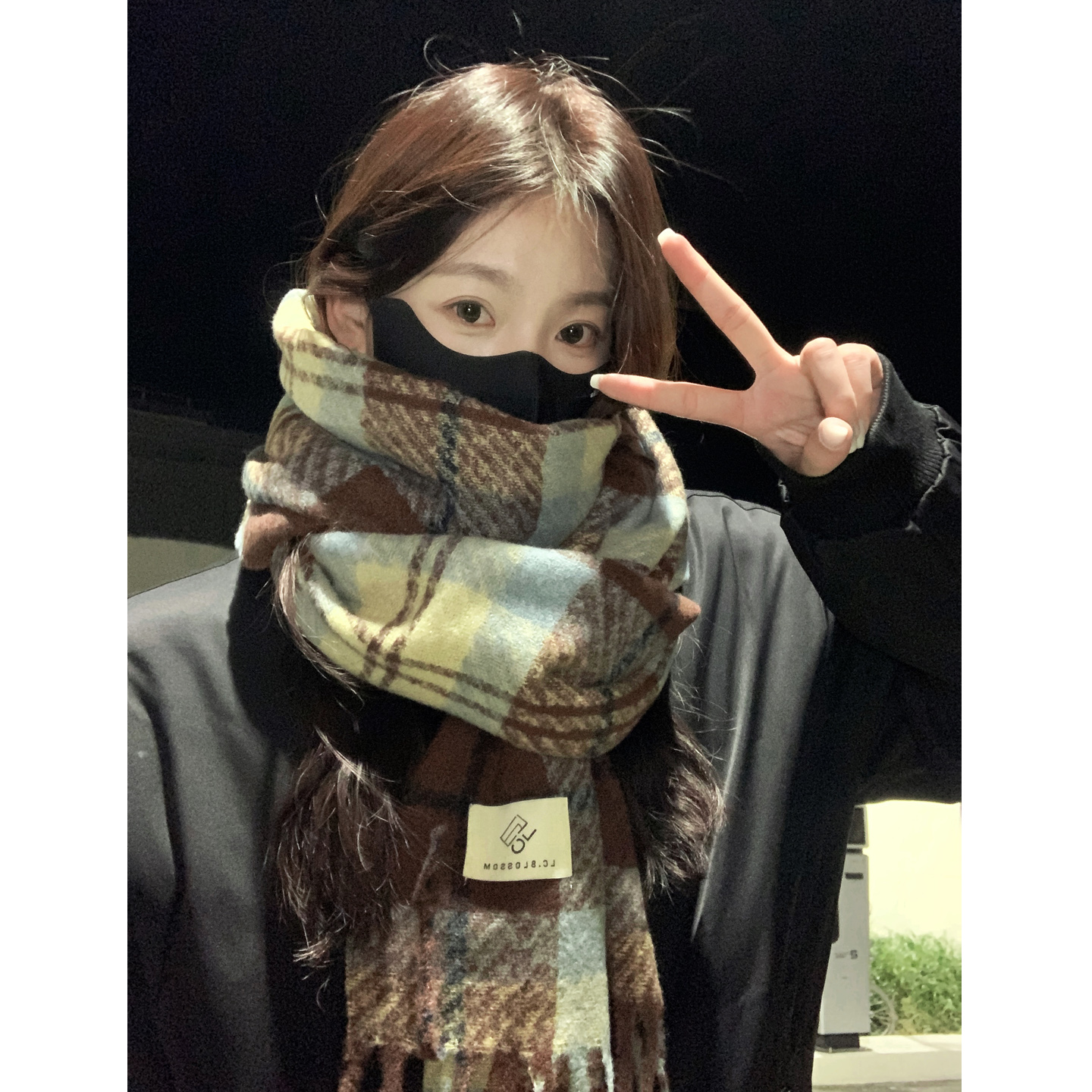 围巾女款2025新款冬季学生高级感