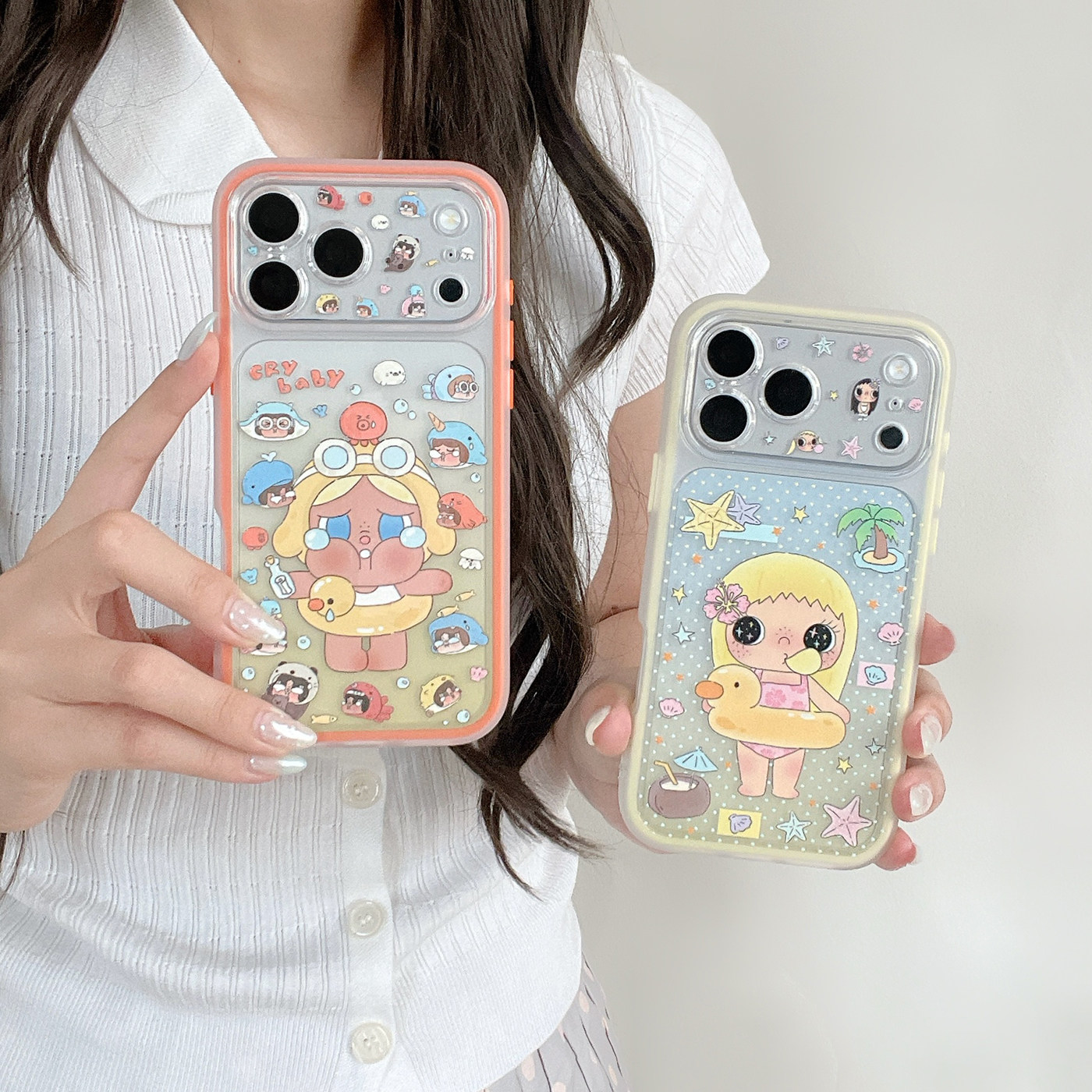 闺蜜卡通潜水防摔iPhone手机壳
