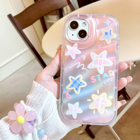 卡通苹果15promax马卡龙星星