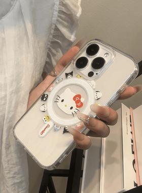 库洛米合集猫咪适用于iPhone17air/16promx手机壳网红苹果15pro/14pro硬背亚克力12/11女款xsmax/XR/XS保护套