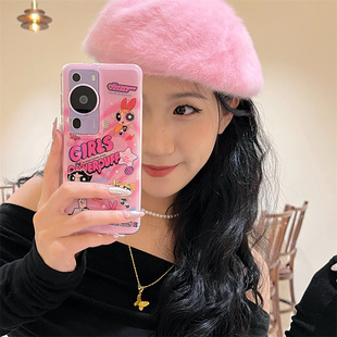 飞天小女警适用华为mate60pro手机壳防摔卡通p40pro原创少女心p50p可爱mate50创意款式女生专属双层保护套p60