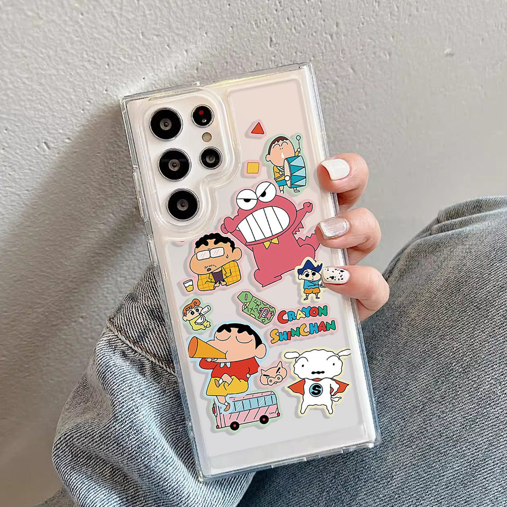 Galaxy唠唠壳S24Ultra蜡笔小新适用三星S23Plus手机壳保护套潮流s22/S21FE防摔三星A54/53/50S/13可爱卡通A32