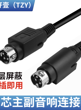 适用惠威D1010系列R1700BT漫步者R1600TIII 4四芯主副音箱连接线