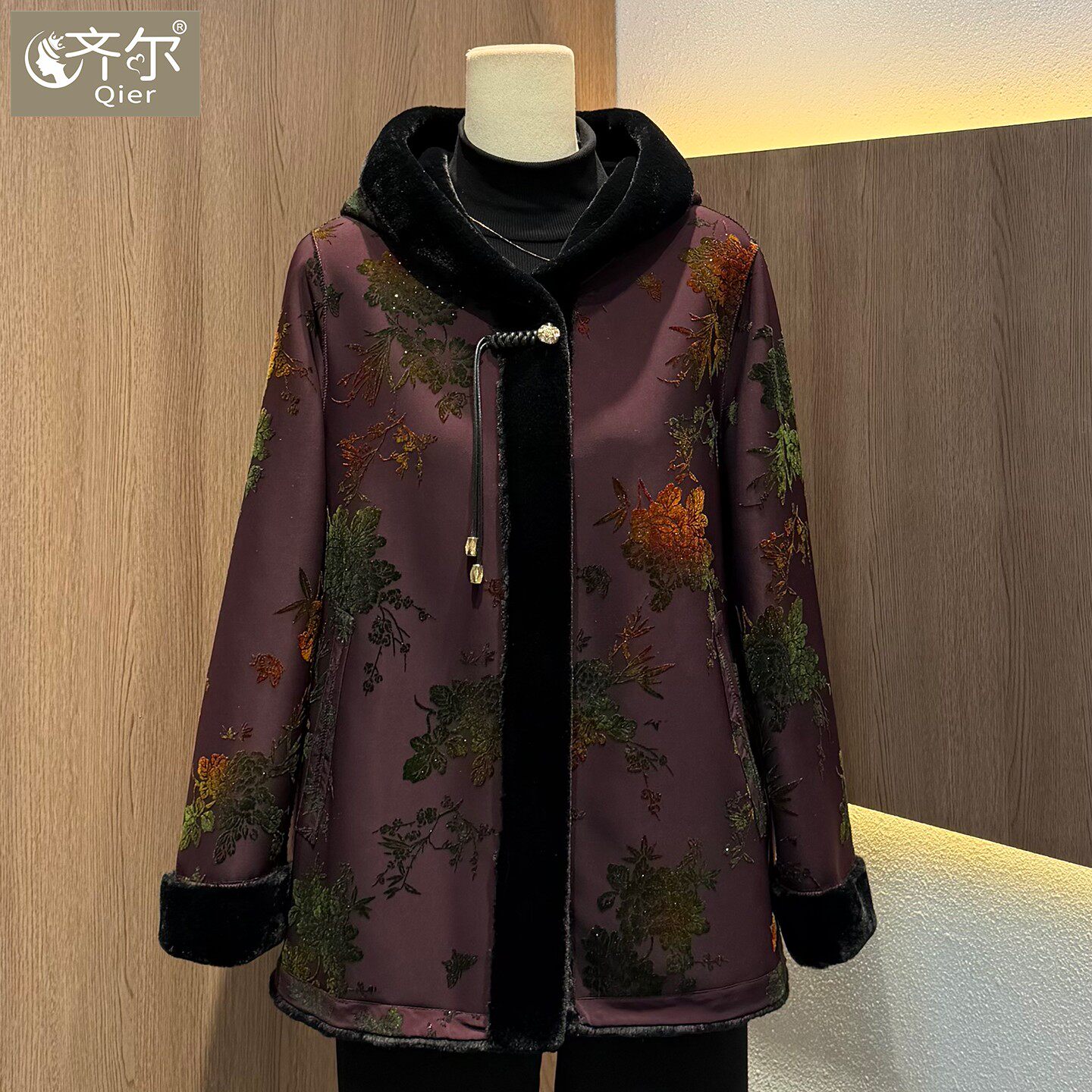 品牌羊剪绒大衣2026新款气质大码妈妈装仿水貂绒皮毛一体皮草外套