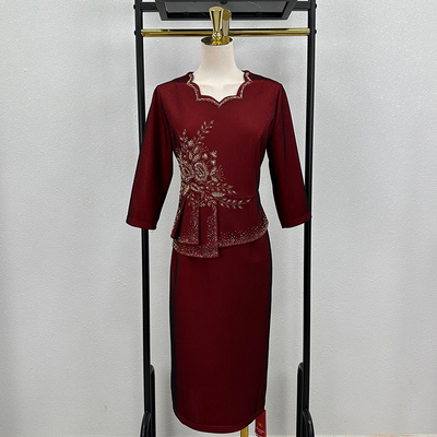 假两件重工妈妈装喜服礼服
