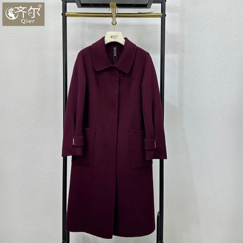 100%羊毛大衣女双面羊绒2025喜妈妈婚宴装冬季高端呢子外套喜婆婆