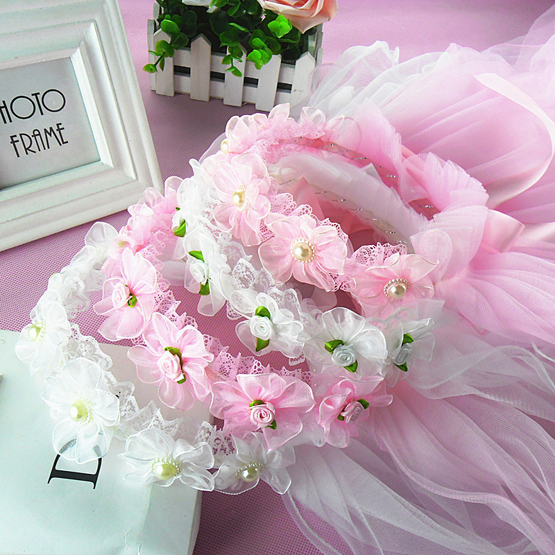 大号披纱花环头饰发箍女孩头纱