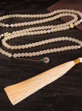 新中式斜挎链多用途背背项链长款串珠挂件国风旗袍汉服高档配饰品