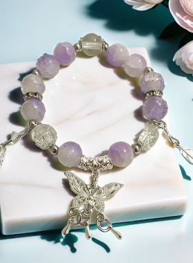 学生琉璃手链周边衍生手链女生琉璃水晶流苏手链蝴蝶古风女孩手链