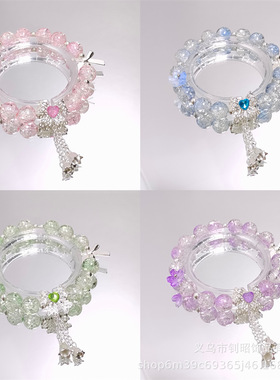 女孩琉璃水晶手链超仙爆花水晶爱心镂空蝴蝶结手链百搭甜美手串