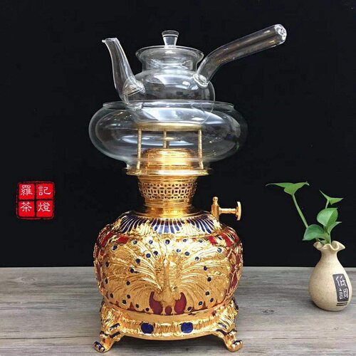 纯铜空气灯茶炉复古茶灯