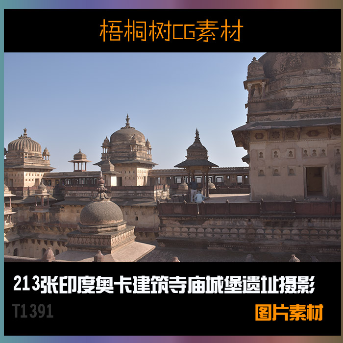 213z印度古建筑奥卡城镇石建筑人工公园文化遗址摄影图片素材t391