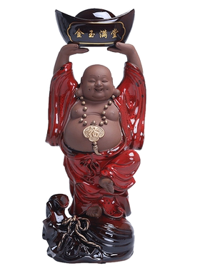 弥勒佛新中式风家居客厅工艺品