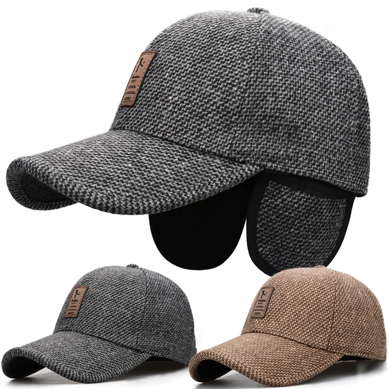 加绒护耳爸爸中老年全封棒球帽