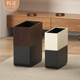 窄缝垃圾桶家用客厅轻奢高档扁长无盖厨房卫生间胡桃木中古风新款