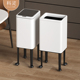 厨房按压高个子垃圾桶大容量滑轮新款 高脚高颜值家用客厅移动专用