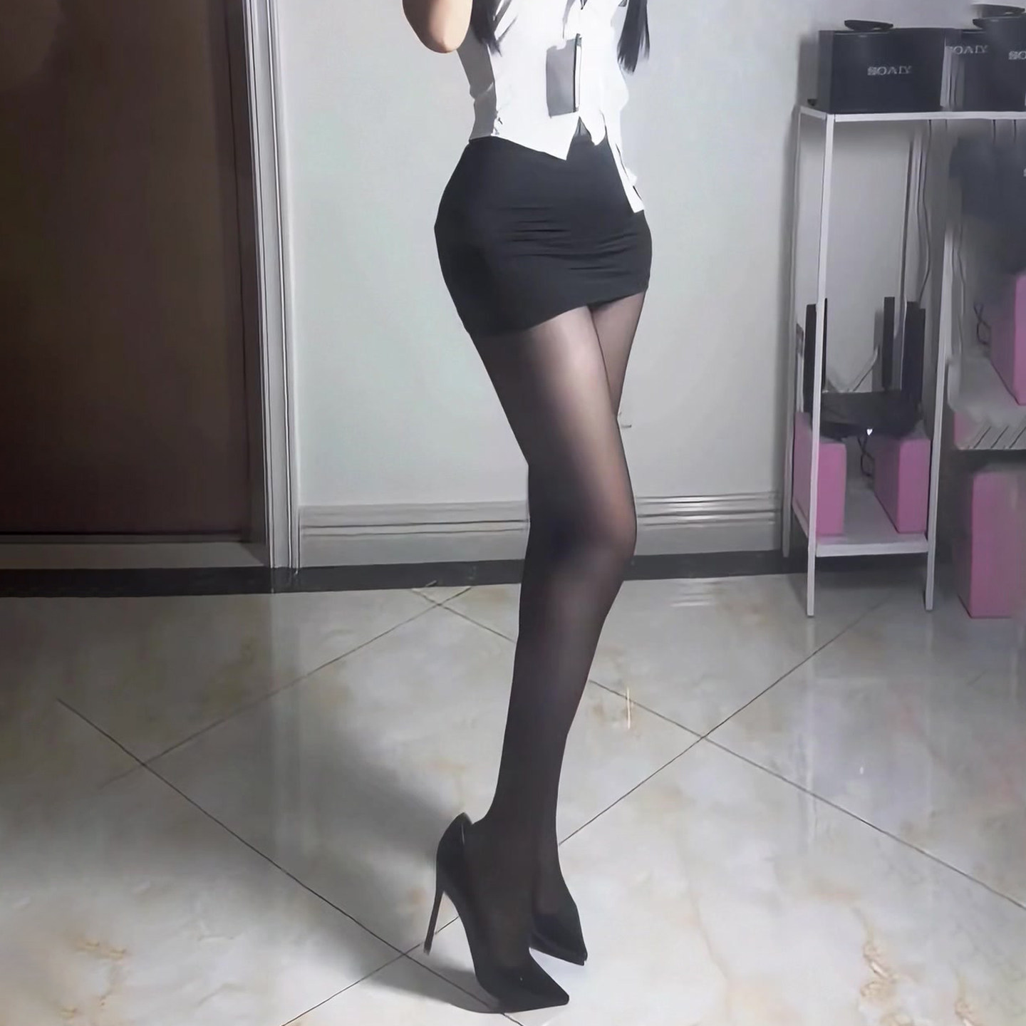 简约高腰连裤袜女2026常规厚薄黑色美腿高弹修身打底袜性感丝袜