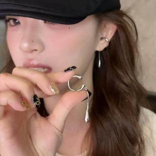 流苏链条水滴无耳洞耳骨夹Y03 冷淡风百搭简约长款 下单立减50