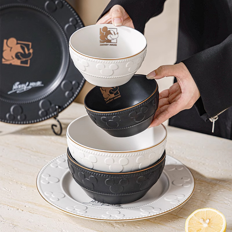 米奇浅盘子意面蛋糕饭碗杯子