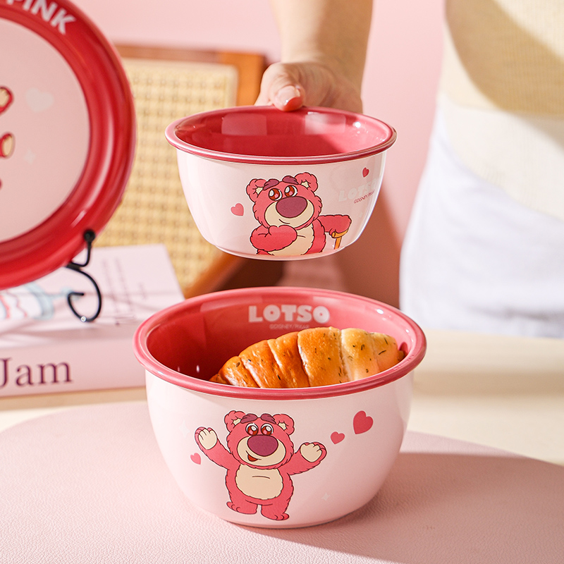 草莓熊陶瓷餐具吃饭碗可爱