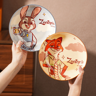 迪士尼疯狂动物城米饭碗儿童学生吃饭可爱陶瓷餐具伴手礼礼盒套装