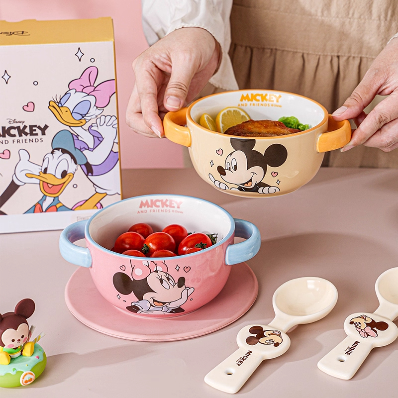 迪士尼米奇双耳碗蒸蛋儿童吃饭