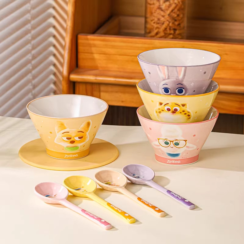 迪士尼疯狂动物城日式斗笠碗5英寸饭汤面碗家用2026新款年会礼品,餐饮具,碗,淘宝优惠券,粉丝福利购,淘宝优惠卷