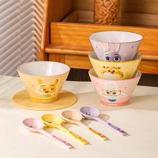 迪士尼疯狂动物城日式斗笠碗5英寸饭汤面碗家用2026新款年会礼品