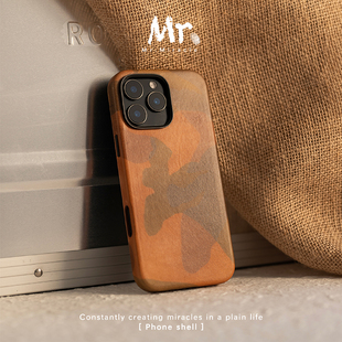 意大利WALPLER工厂Buttero植鞣小牛皮适用于iPhone16 15promax真皮手机壳磁吸植鞣壳防摔硬朗包浆变色真皮革