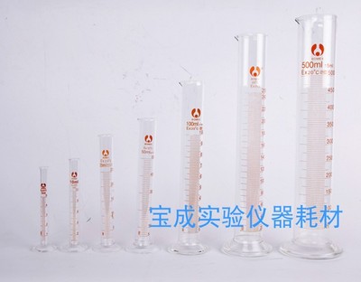 博美玻璃量筒直型刻度量筒10 50 100 250 500 10002000ml现货