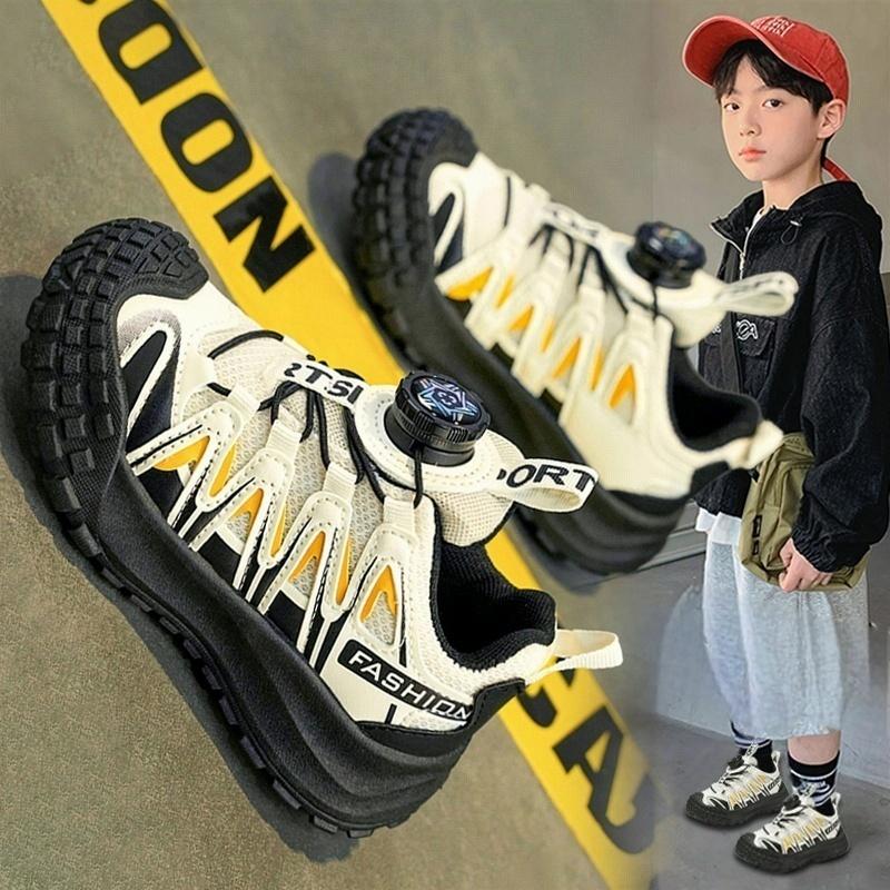 男童鞋子老爹鞋2025新款秋季爆款儿童轻便软底运动鞋男孩网面透气