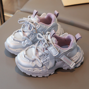 女童鞋子2026新款春季网红爆款运动鞋儿童老爹鞋女孩跑步鞋春款