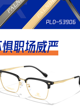 帕兰德眼镜架53906眉毛款钛架男女全框时尚大框眼镜配近视眼镜