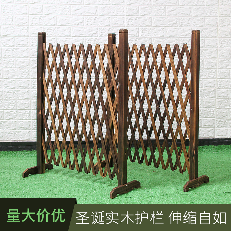 圣诞节装饰品大型圣诞树下装饰套餐围栏白色实木围栏商场户外布置
