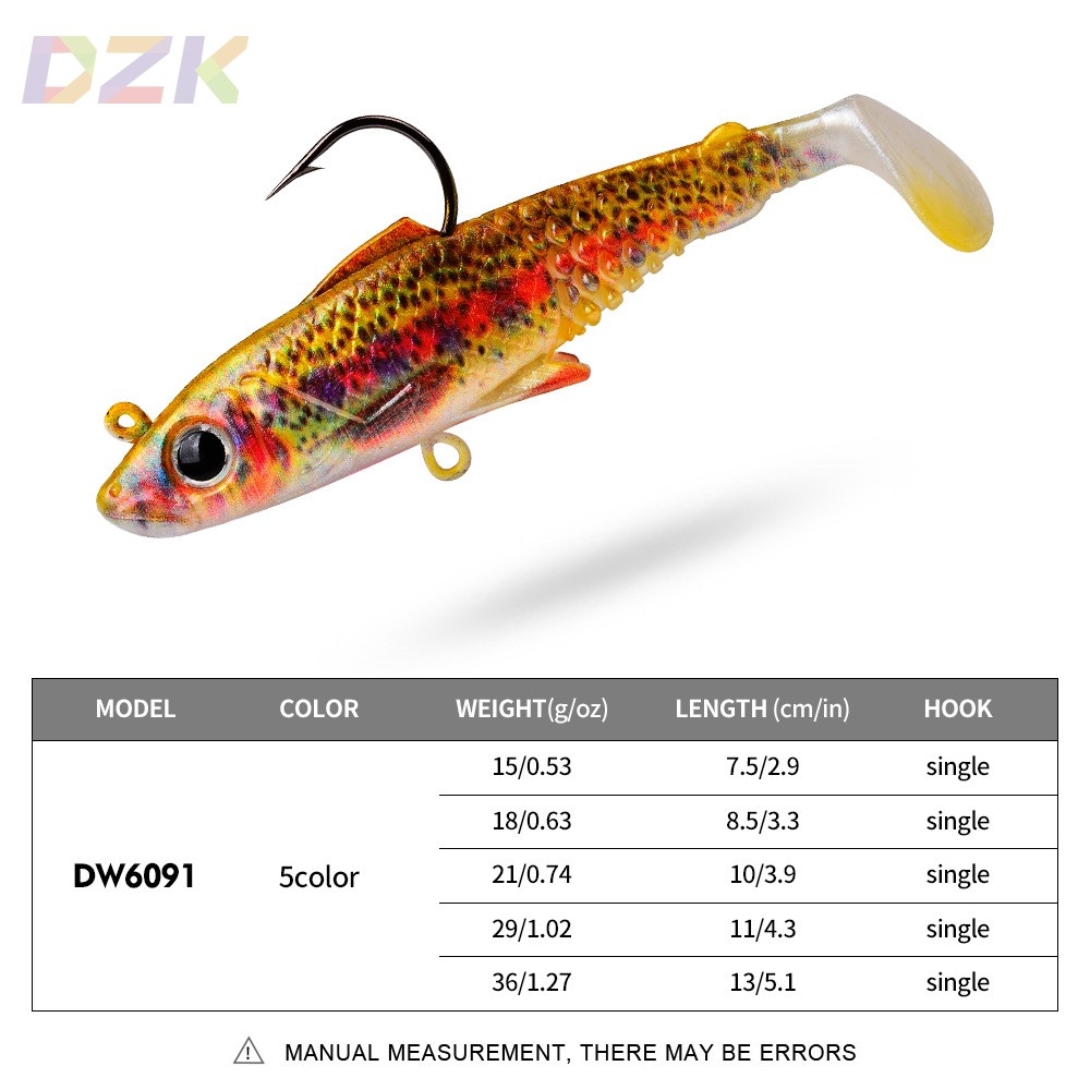 路亚包铅鱼 T尾软饵路亚饵 海鲈鱼铅头钩鱼饵 海钓船钓仿生假饵b3