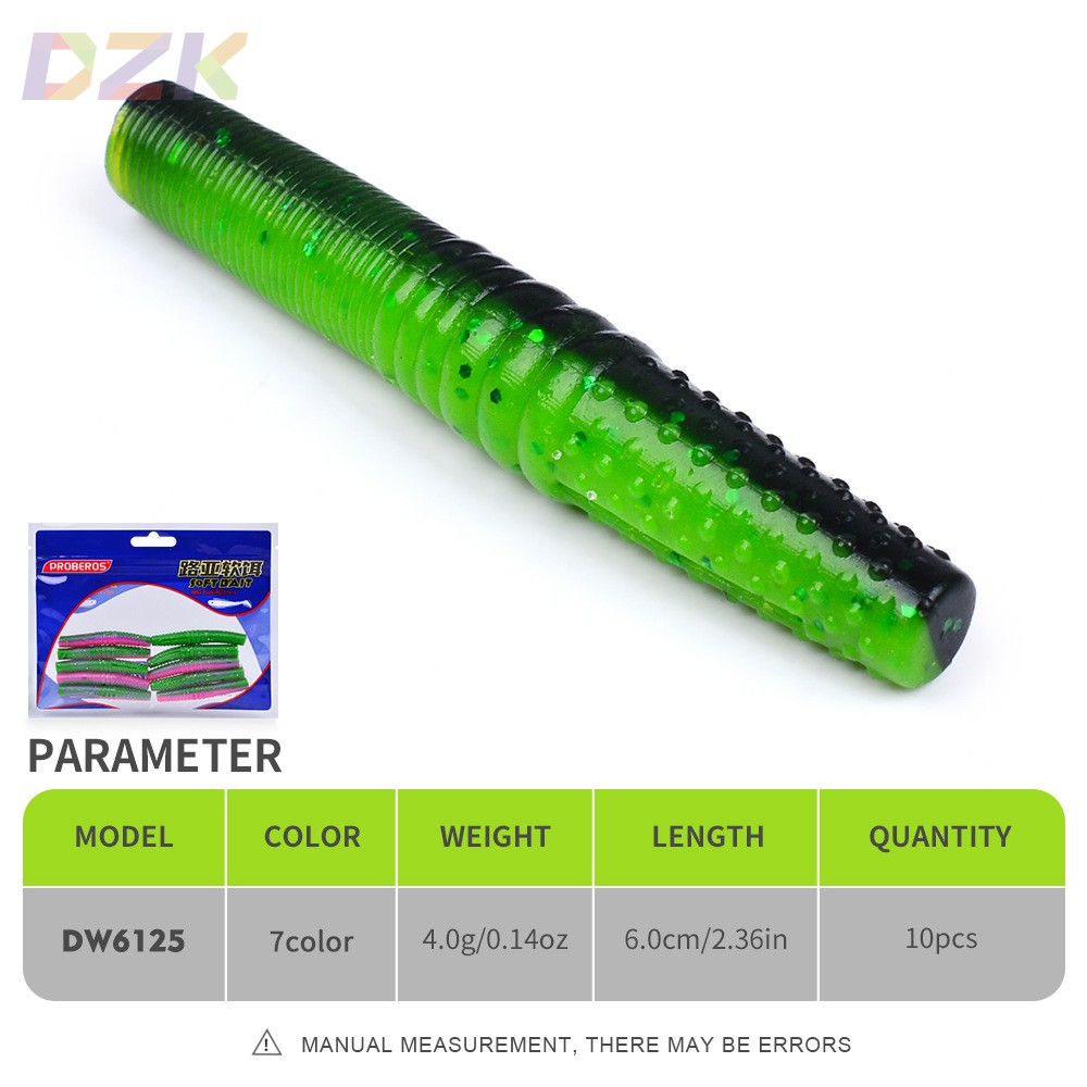 沉水棒棒虫路亚饵 6cm 4g 黑坑仿生软饵软虫淡水海钓路亚假饵高b9