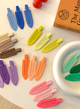 彩色金属无痕发夹女侧边鸭嘴夹子头饰发卡网红2026年新款刘海卡子