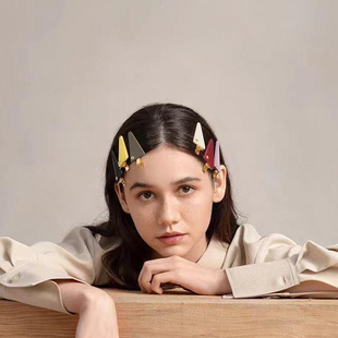 小众设计三角形化妆夹基础百搭无痕发卡碎发刘海夹洗脸鸭嘴夹发饰