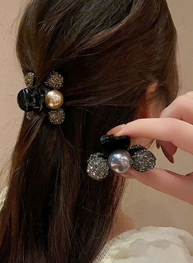 2026新款珍珠抓夹女高级感后脑勺半抓小发夹侧边刘海夹鲨鱼夹头饰