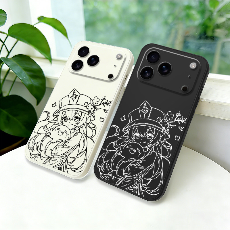 胡桃适用iPhone 17 Pro线稿苹果17/16 Pro Max iQOO15/Z11Turbo卡通红米5Max可爱小米17 vivoX300Pro手机壳套