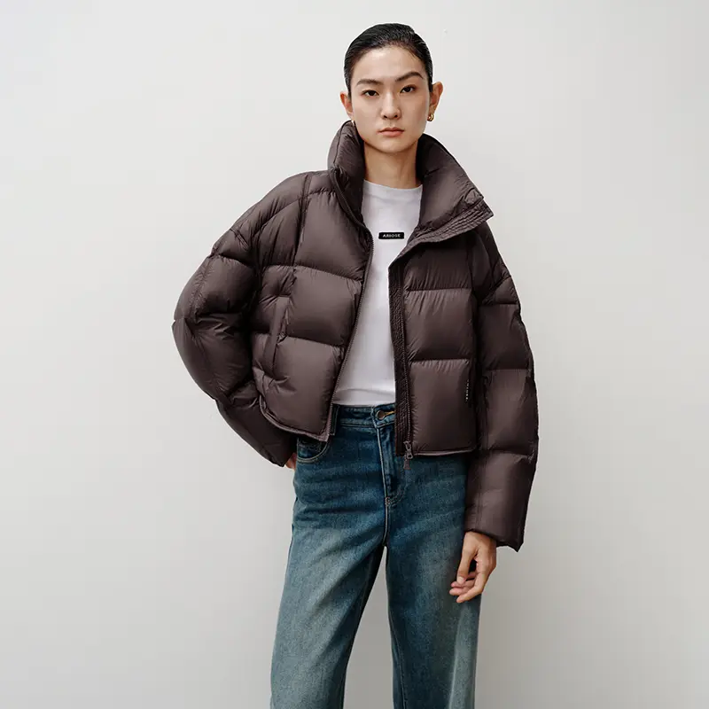 艾诺丝商场同款2025冬季显瘦短款保暖面包羽绒服外套5004143