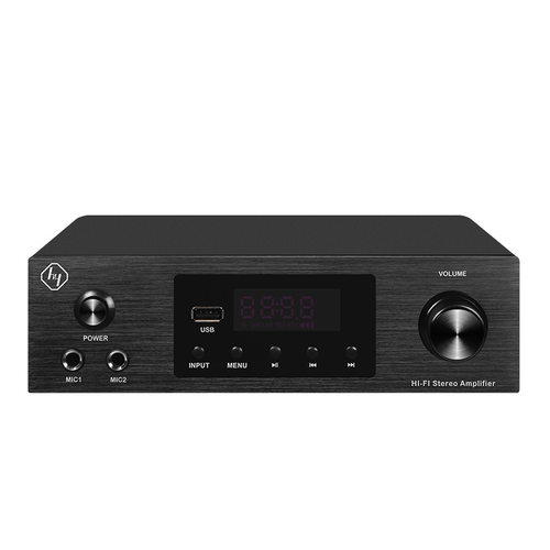 豪韵AV-280商超大功率200W立体声卡拉OK家用KTV无线HIFI功放