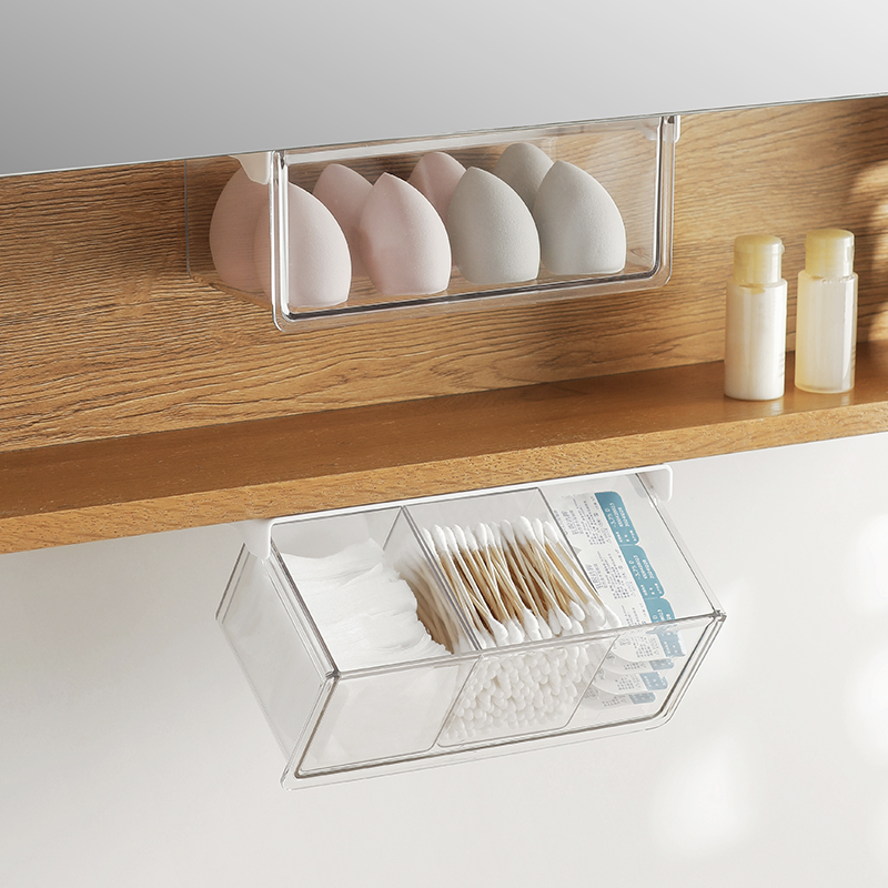 镜柜下抽屉式收纳盒置物架