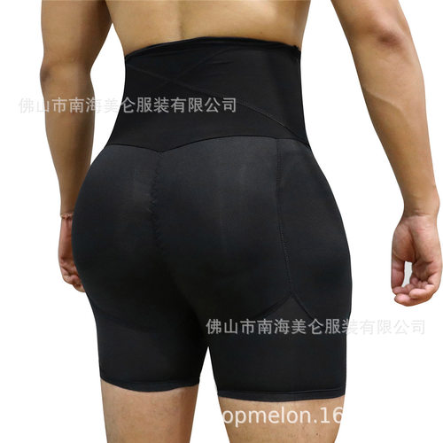 TOPMELON爆款男士高腰三排收腹翘臀性感功能型平角短裤A169