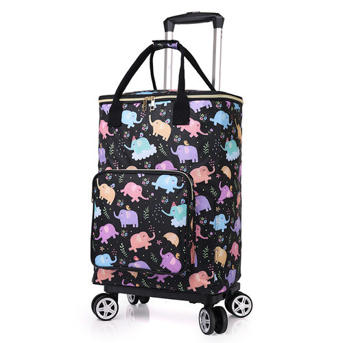 新品买菜小推车家用便携保鲜保温购物车手拉车可折叠拉杆车万向轮